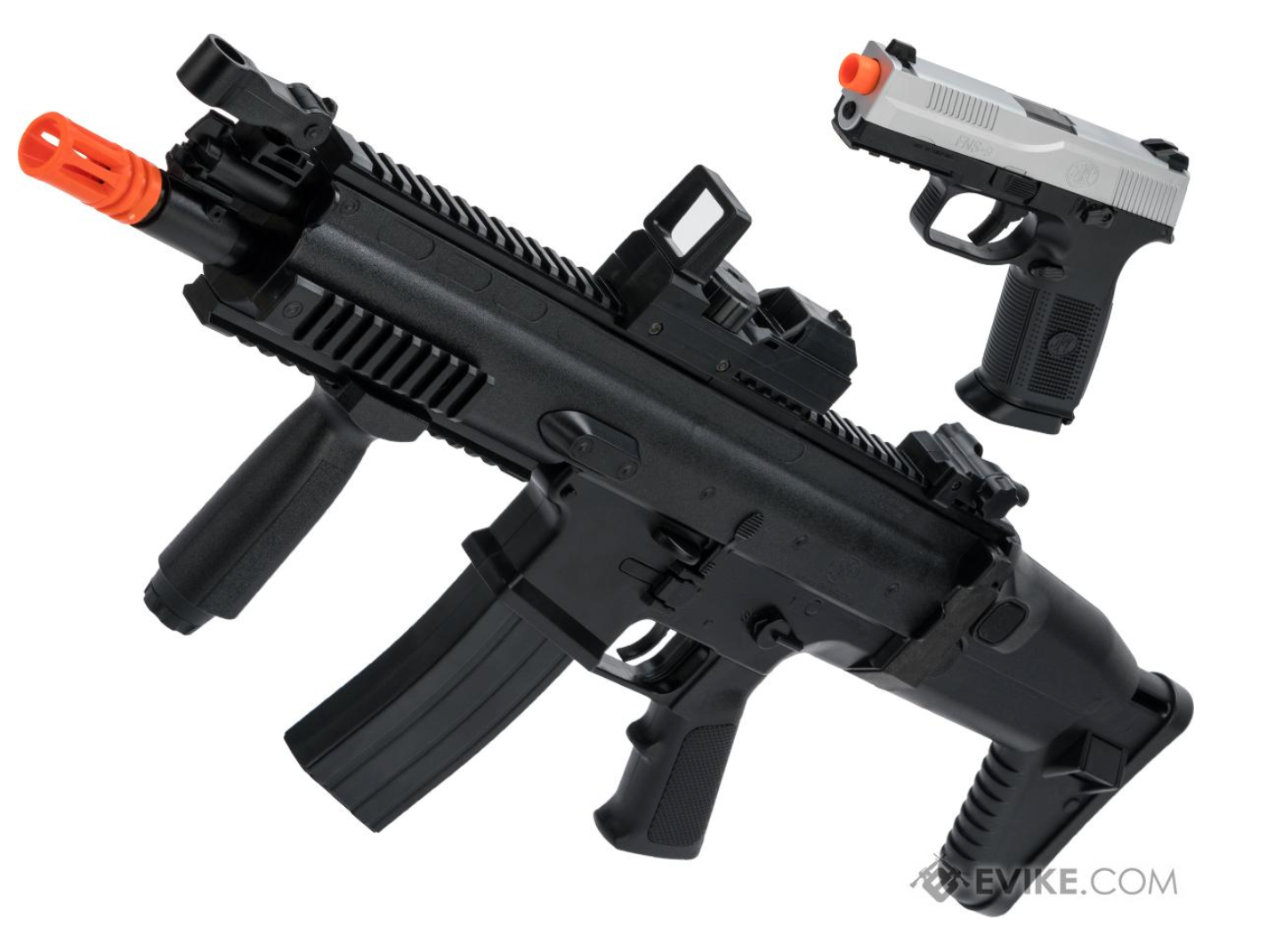 FN Herstal Licensed SCAR-L Airsoft AEG and FNS-9 Pistol Starter Kit by Cybergun (Model: Black) FN Herstal Licensed SCAR-L Airsoft AEG and FNS-9 Pistol Starter Kit by Cybergun (Model: Black)
